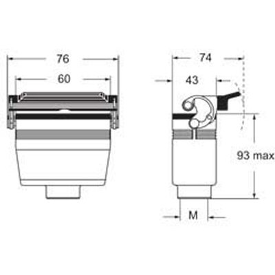 Obudowa wtyku, MAVE 06 LG32 - schemat1