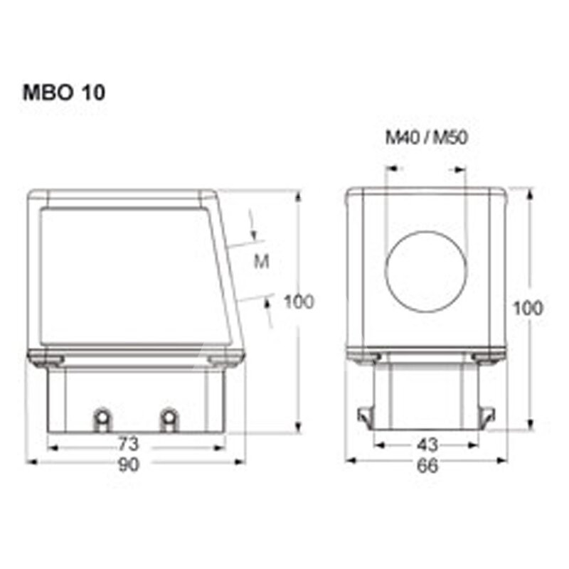 Obudowa wtyku, MBO 10.40 - schemat 1