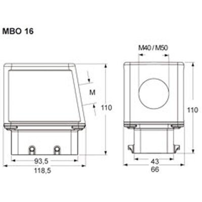 Obudowa wtyku, MBO 16.50 - schemat 1