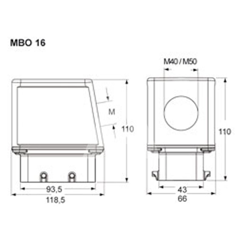 Obudowa wtyku, MBO 16.50 - schemat 1