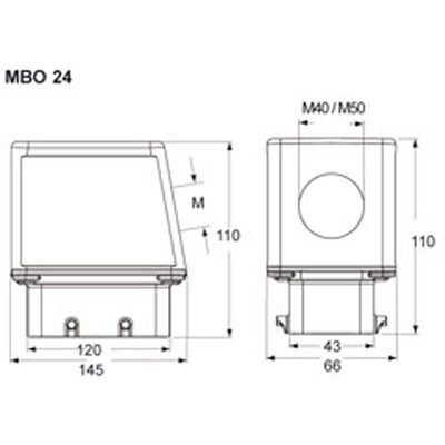 Obudowa wtyku, MBO 24.50 - schemat 1