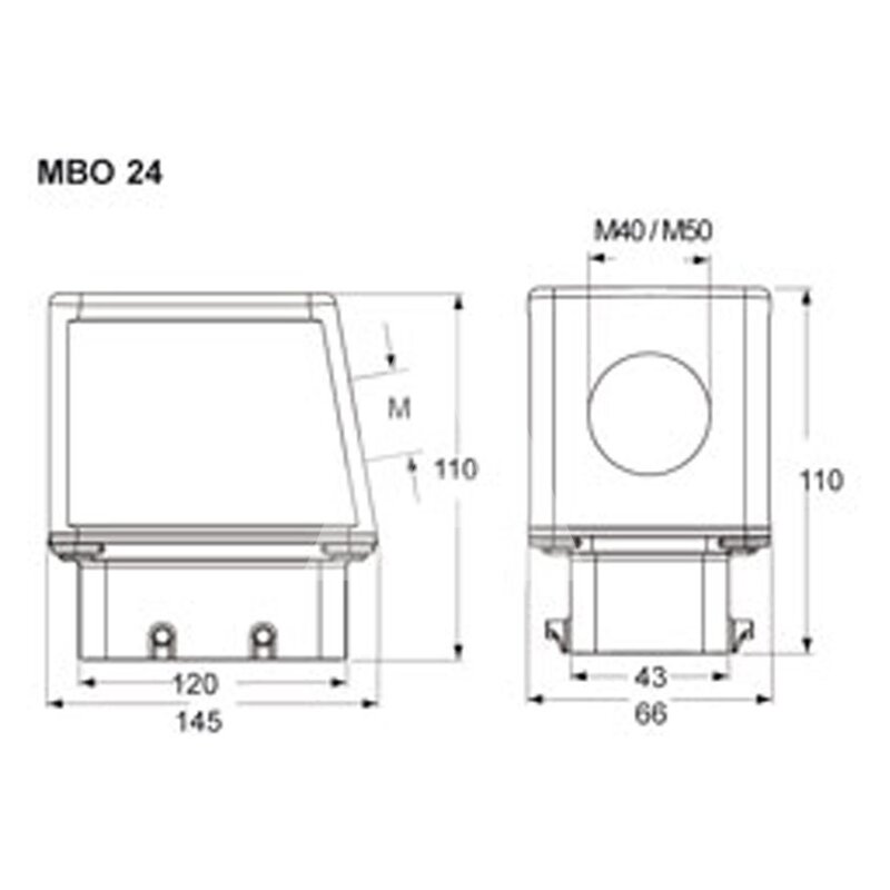 Obudowa wtyku, MBO 24.50 - schemat 1
