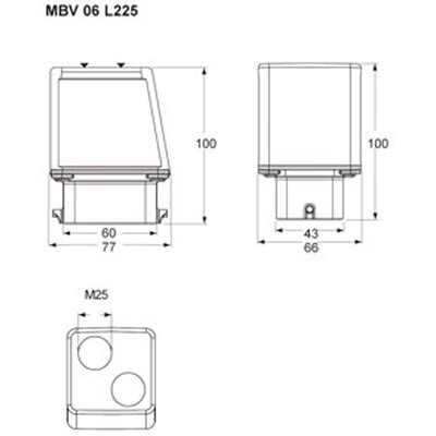 Obudowa wtyku, MBV 06 L225 - schemat 1