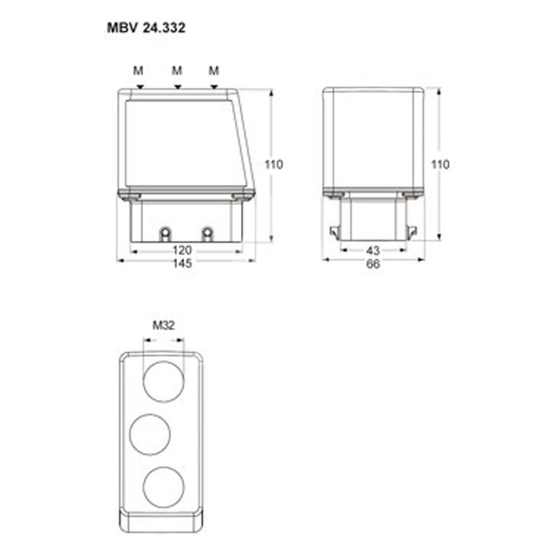 Obudowa wtyku, MBV 24.332 - schemat 1