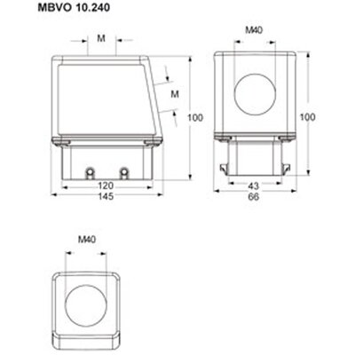 Obudowa wtyku, MBVO 10.240 - schemat 1