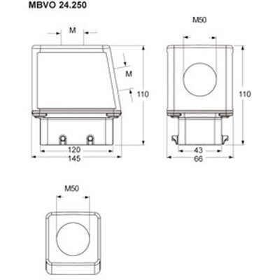 Obudowa wtyku, MBVO 24.250 - schemat 1