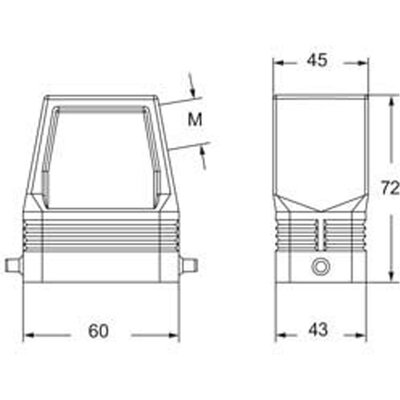 Obudowa wtyku, MFO 06 L40 - schemat 1