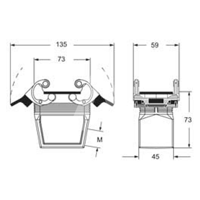 Obudowa wtyku, MFO 10 G40 - schemat 1