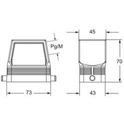 Obudowa wtyku, MFO 10 L40 - schemat 1