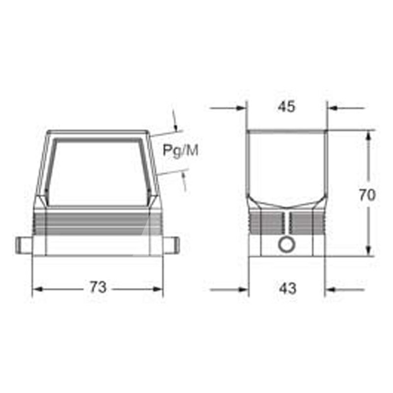 Obudowa wtyku, MFO 10 L40 - schemat 1