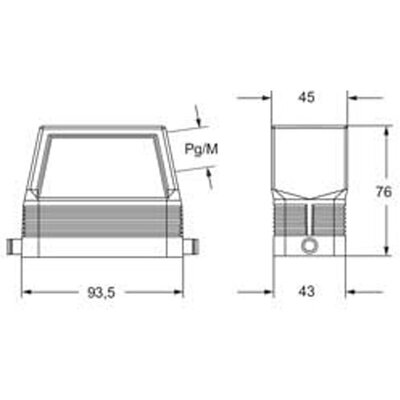 Obudowa wtyku, MFO 16 L32 - schemat 1