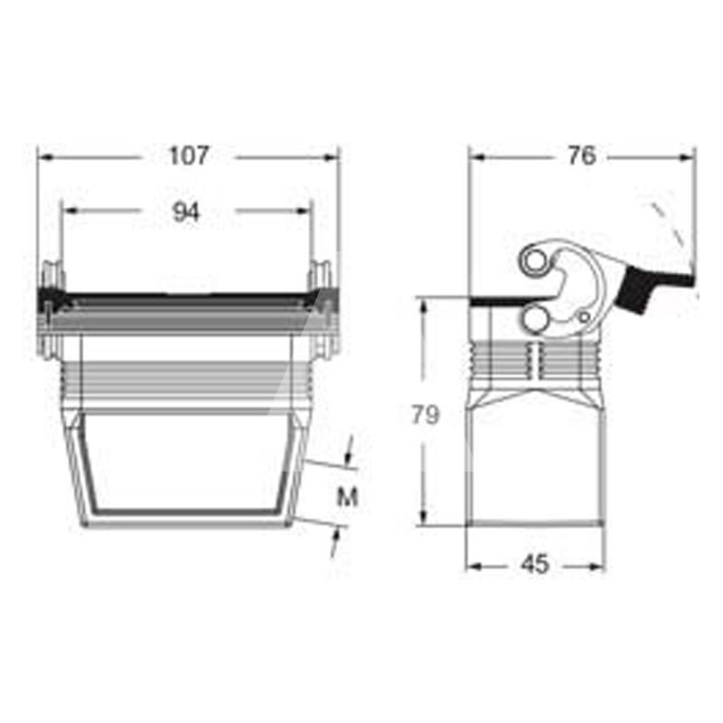 Obudowa wtyku, MFO 16 LG40 - schemat 1