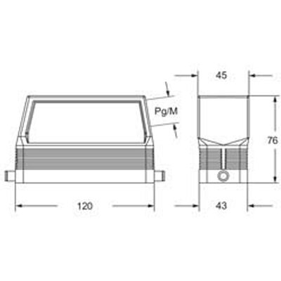 Obudowa wtyku, MFO 24 L32 - schemat 1