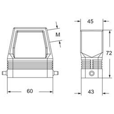 Obudowa wtyku, MFOE 06 L40M - schemat1