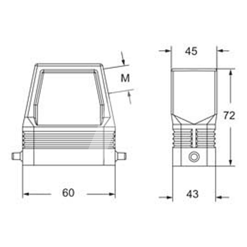 Obudowa wtyku, MFOE 06 L40M - schemat1