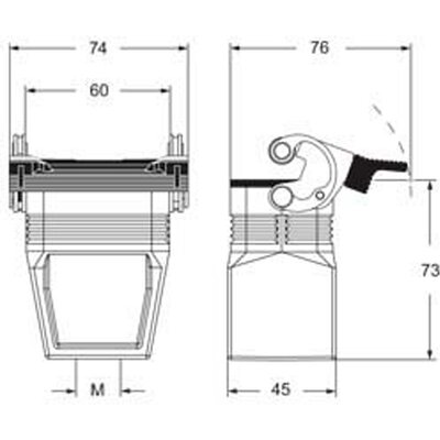 Obudowa wtyku, MFV 06 LG40 - schemat 1