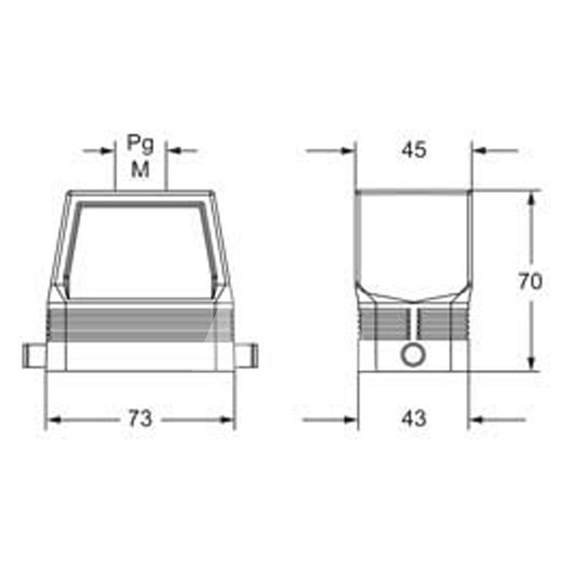 Obudowa wtyku, MFV 10 L40 - schemat 1