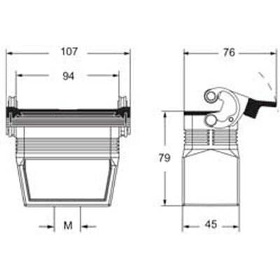 Obudowa wtyku, MFV 16 LG40 - schemat 1