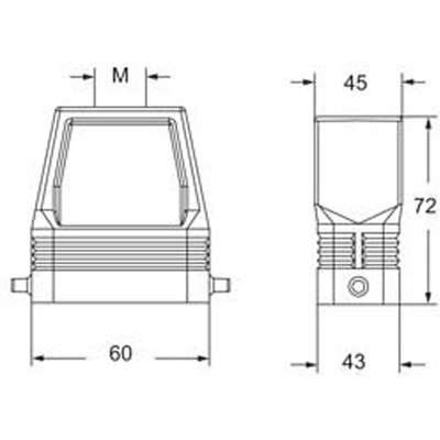 Obudowa wtyku, MFVE 06 L40M - schemat1