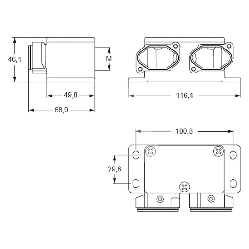 Obudowa pulpitowa podwójna, MGK 2AP25 - schemat1