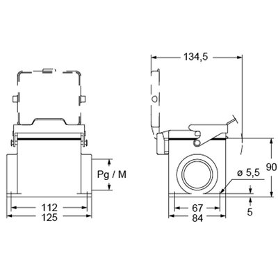 Obudowa gniazda, MHPX 32 LP40 - schemat 1