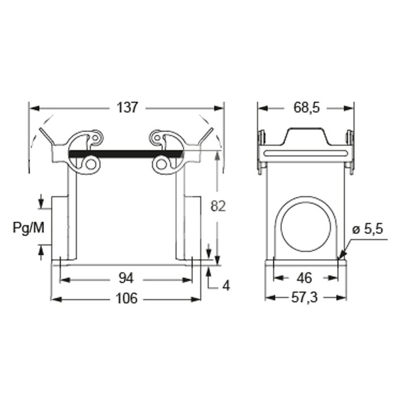 Obudowa gniazda, MHPX 50.32 - schemat 1
