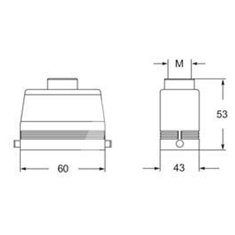 Obudowa wtyku, MHVE 06 L20M - schemat1