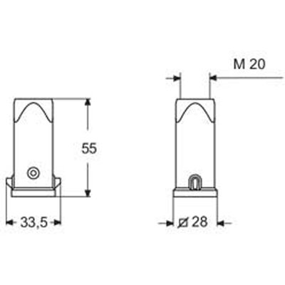 Obudowa wtyku, MKAE V20 - schemat1