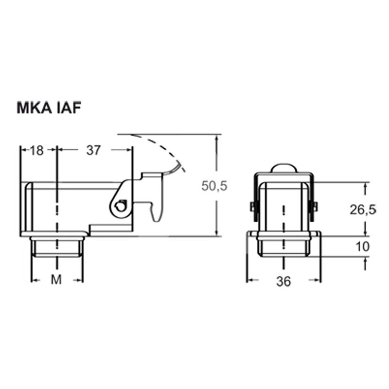 Obudowa gniazda, MKA IAF25 - schemat1
