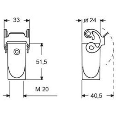 Obudowa wtyku, MKAXE VG20 - schemat1