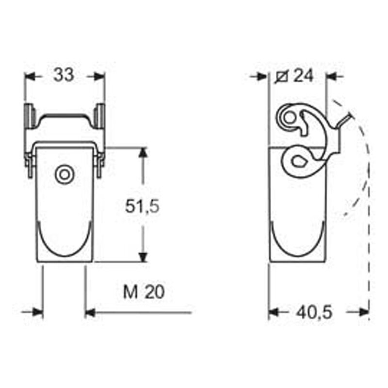 Obudowa wtyku, MKAXE VG20 - schemat1