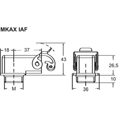 Obudowa gniazda, MKAX IAF25 - schemat1