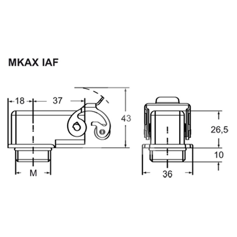Obudowa gniazda, MKAX IAF25 - schemat1