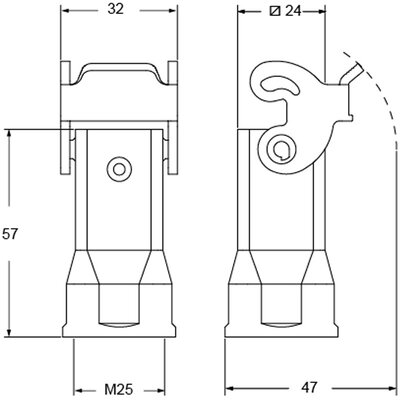 Obudowa wtyku, MK VGN25 - schemat1