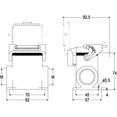 Obudowa gniazda, MLAP 06 LS32 - schemat1
