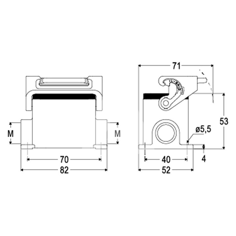 Obudowa gniazda, MLP 06 L220 - schemat1