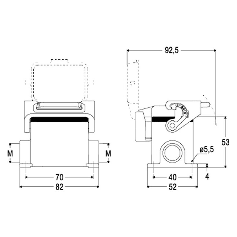 Obudowa gniazda, MLP 06 LS220 - schemat1