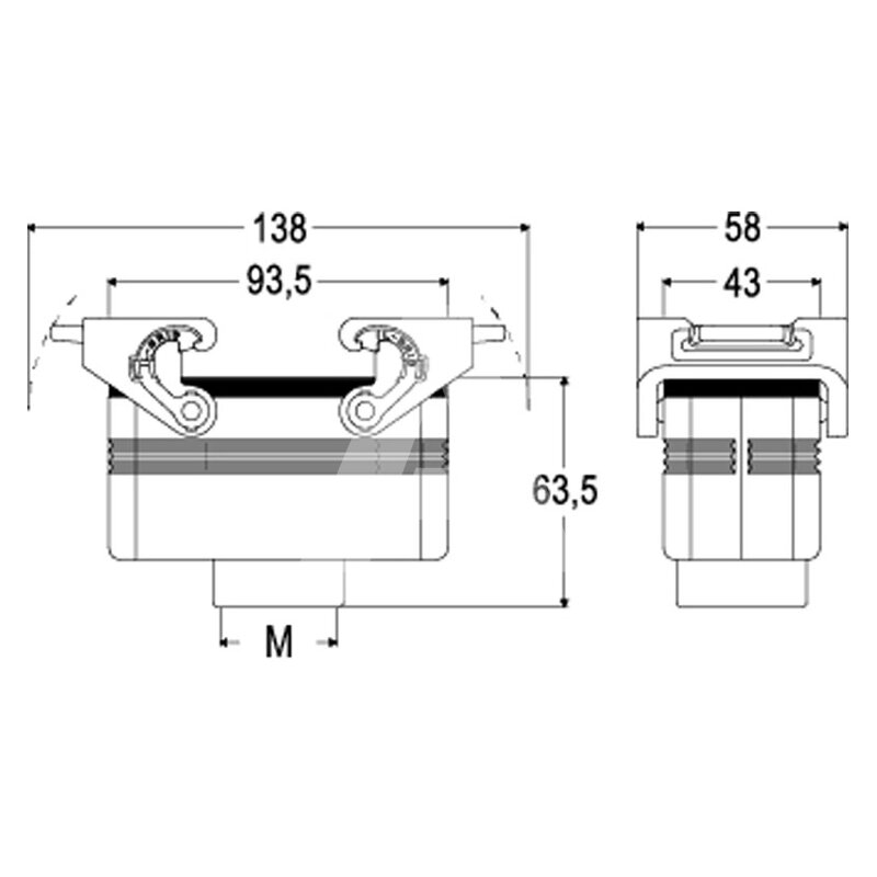 Obudowa wtyku, MLV 16 G32 - schemat1