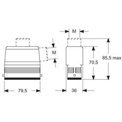 Obudowa wtyku, MZAOE 25 L25 - schemat1