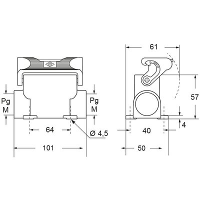 Obudowa gniazda, MZAP 25 L225 - schemat1
