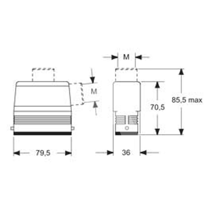 Obudowa wtyku, MZAVE 25 L25 - schemat1