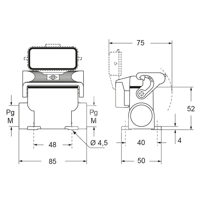 Obudowa gniazda, MZP 15 LS225 - schemat1