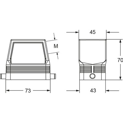 Obudowa wtyku, RFO 10 L32 - schemat1