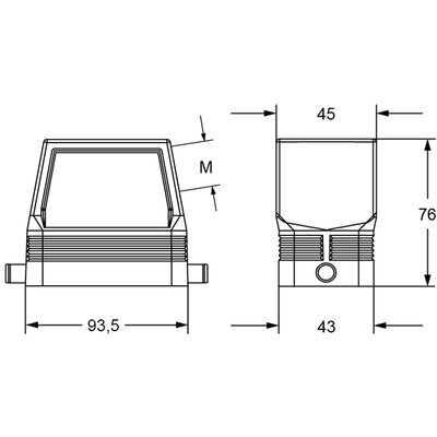 Obudowa wtyku, RFO 16 L32 - schemat1