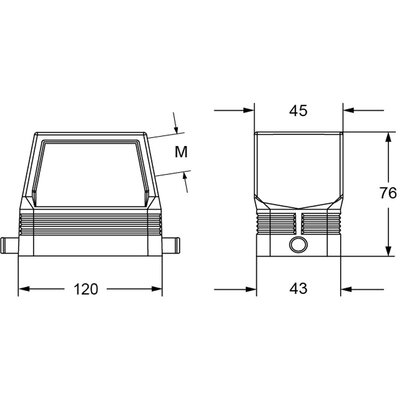 Obudowa wtyku, RFO 24 L40 - schemat1