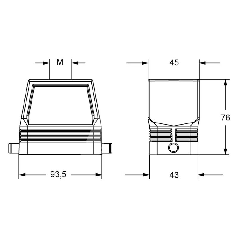 Obudowa wtyku, RFV 16 L32 - schemat1
