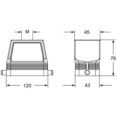 Obudowa wtyku, RFV 24 L40 - schemat1