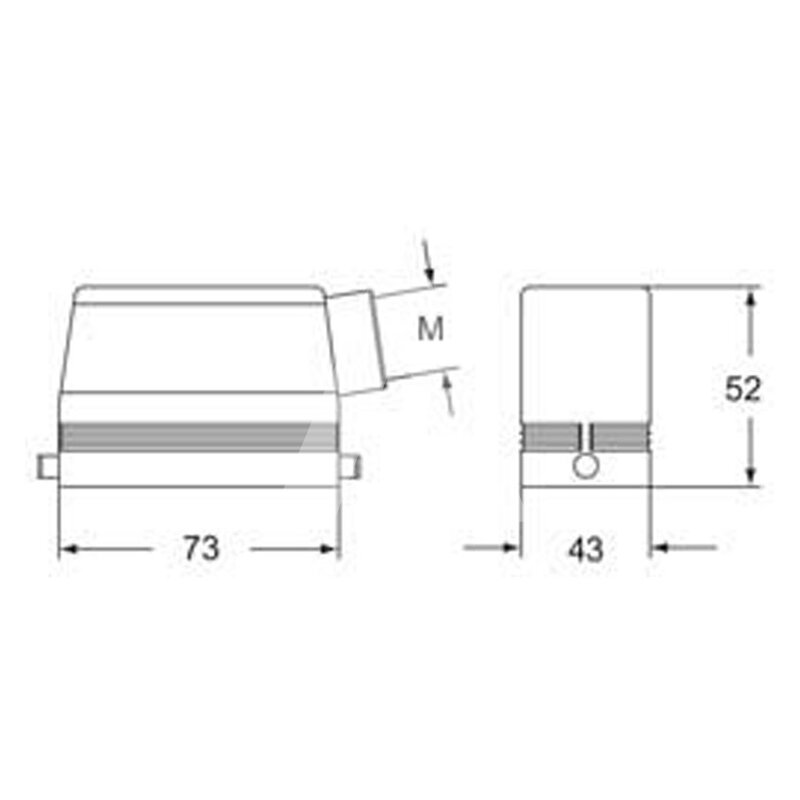 Obudowa wtyku, RHO 10 L25 - schemat1
