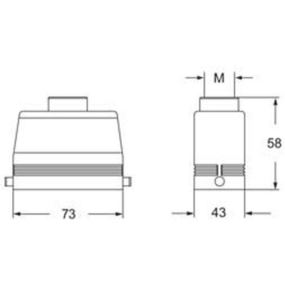 Obudowa wtyku, RHV 10 L25 - schemat1