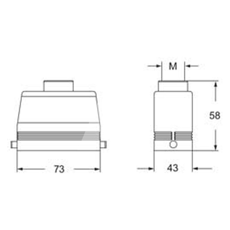 Obudowa wtyku, RHV 10 L25 - schemat1
